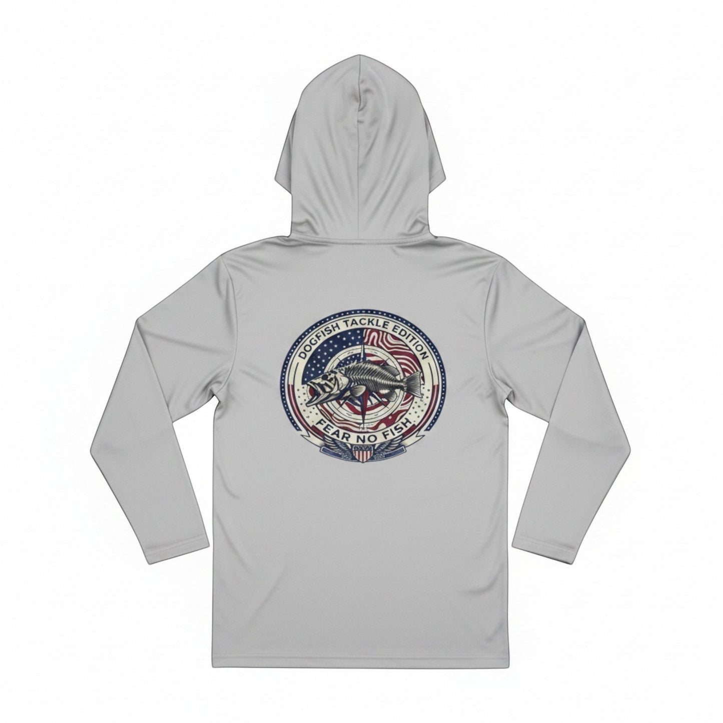 Dogfish 4th of July Logo Long Sleeve Hooded Micro - Dogfish Tackle & Marine