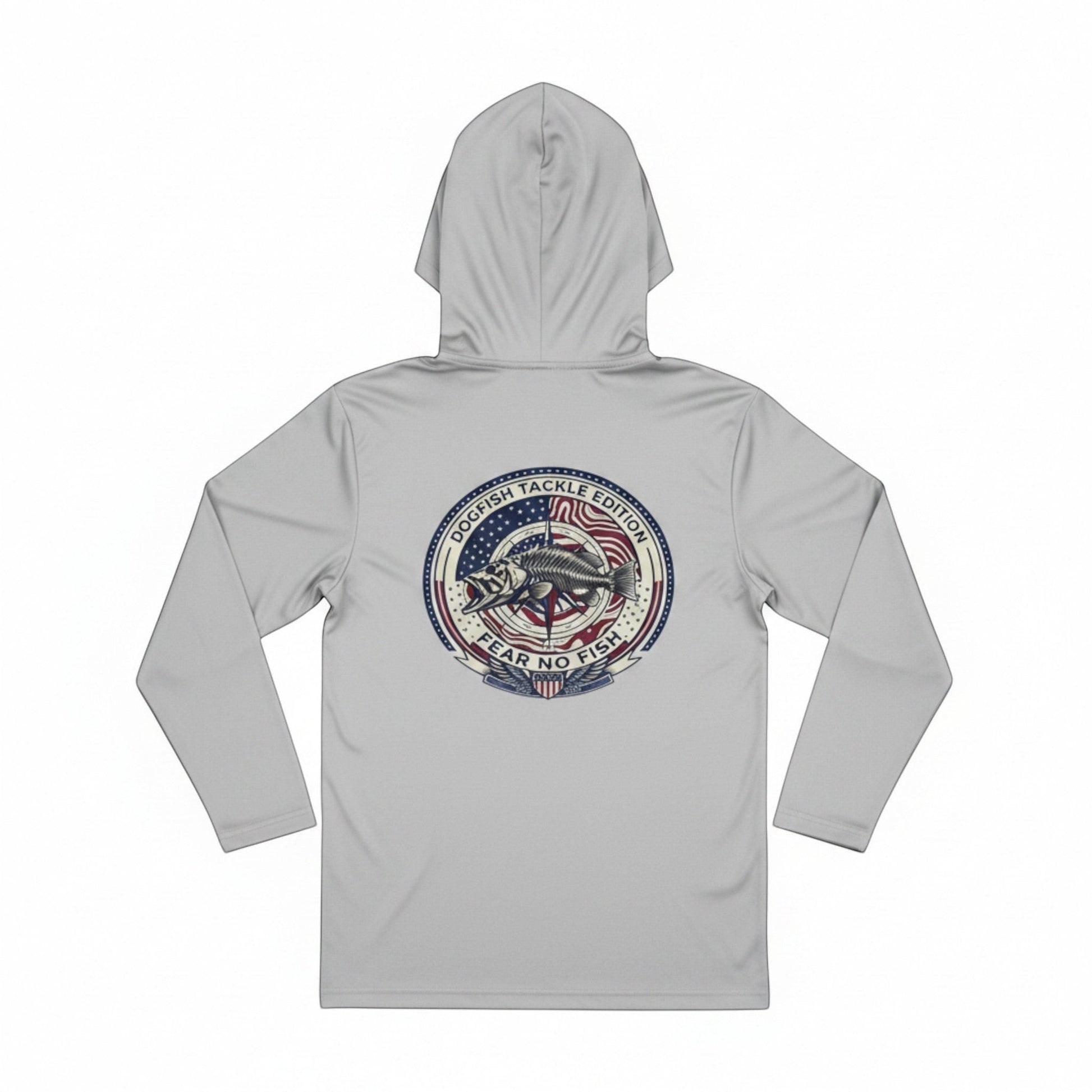 Dogfish 4th of July Logo Long Sleeve Hooded Micro - Dogfish Tackle & Marine