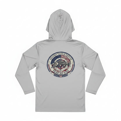 Dogfish 4th of July Logo Long Sleeve Hooded Micro - Dogfish Tackle & Marine