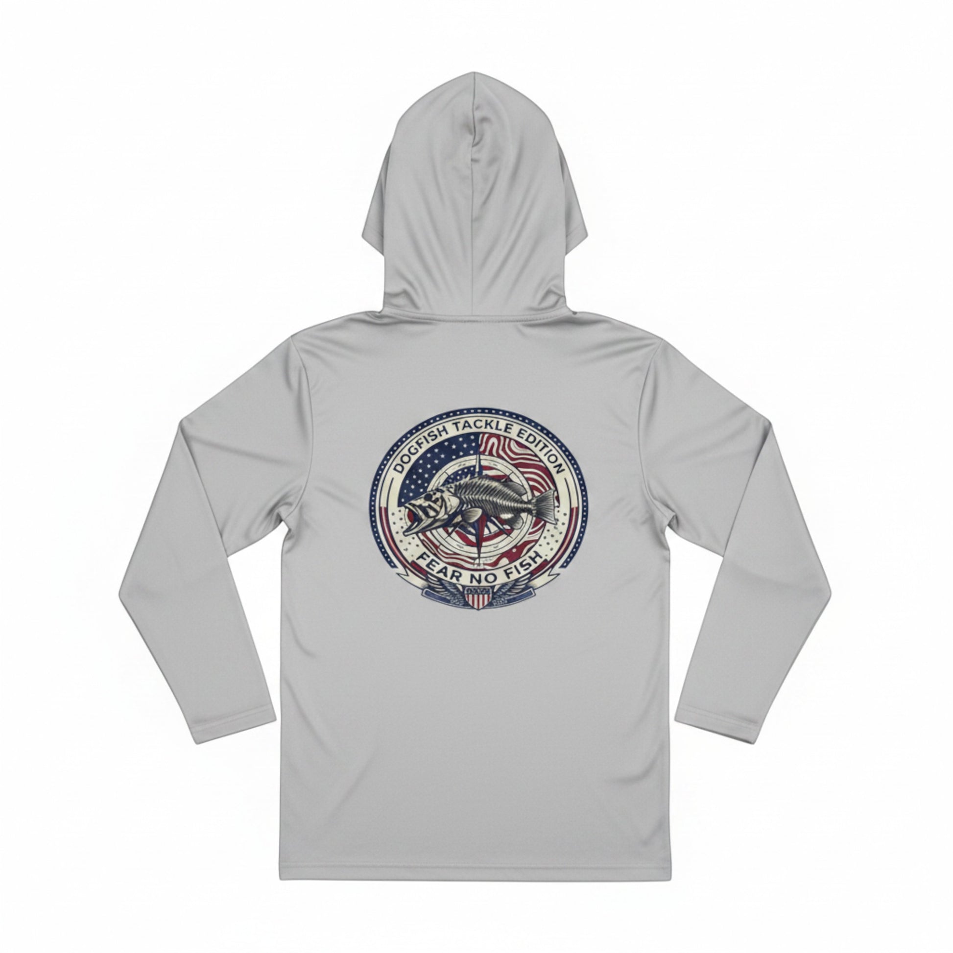 Dogfish 4th of July Logo Long Sleeve Hooded Micro - Dogfish Tackle & Marine