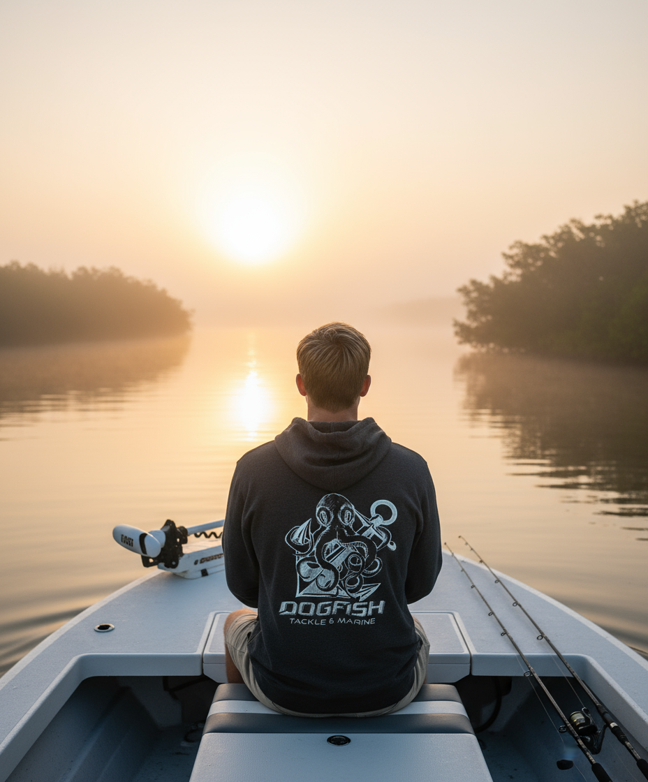 Dogfish Tackle Midweight Hoodie Octopus Logo - Dogfish Tackle & Marine