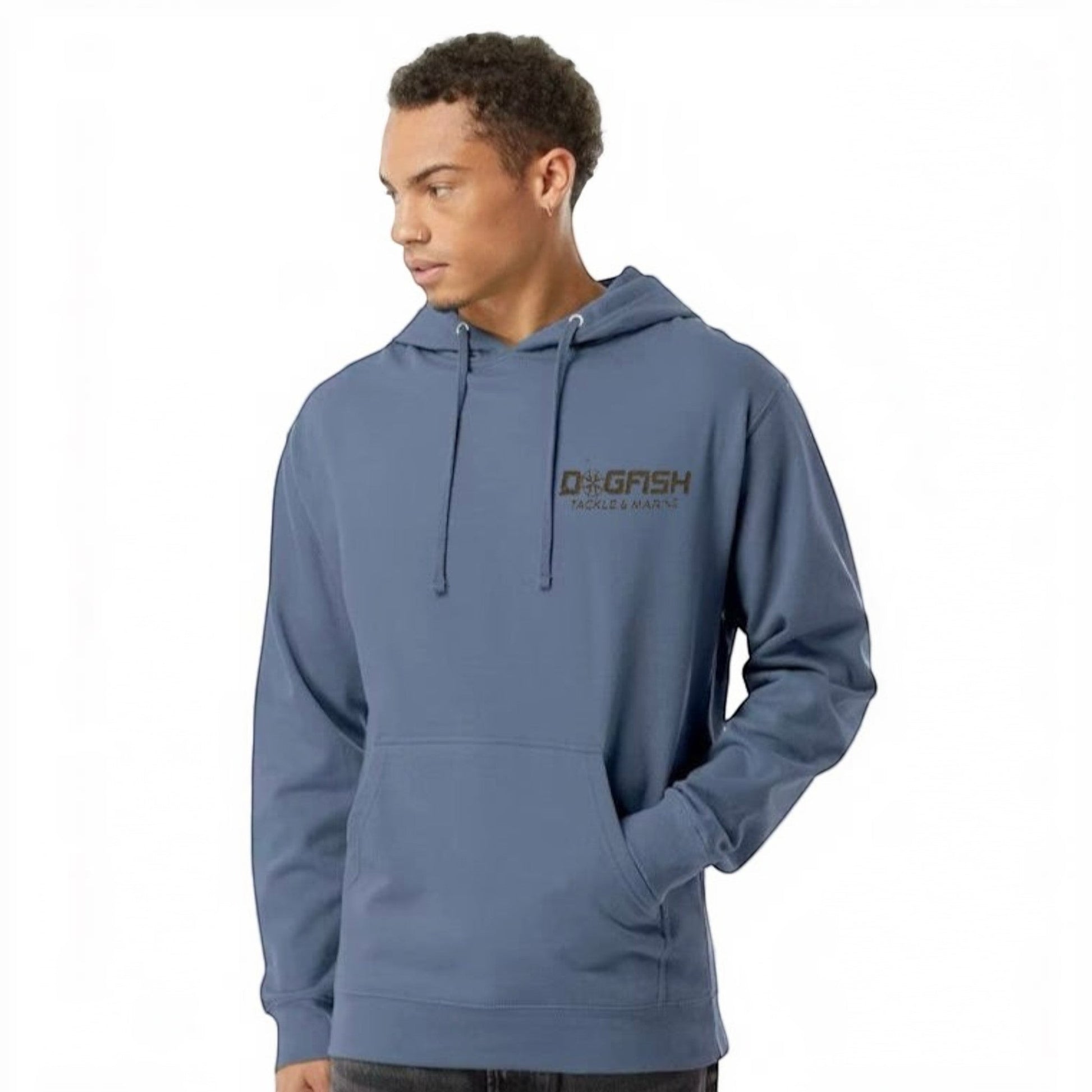 Dogfish Tackle Midweight Hoodie Center Console Logo - Dogfish Tackle & Marine