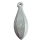 Dogfish Tackle & Marine 20 oz lead bank sinker for bottom fishing with a streamlined shape and eyelet