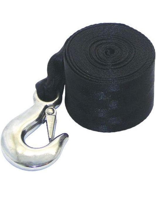 Invincible Marine Winch Strap and Hook 2in x 15ft 1500lb - Dogfish Tackle & Marine