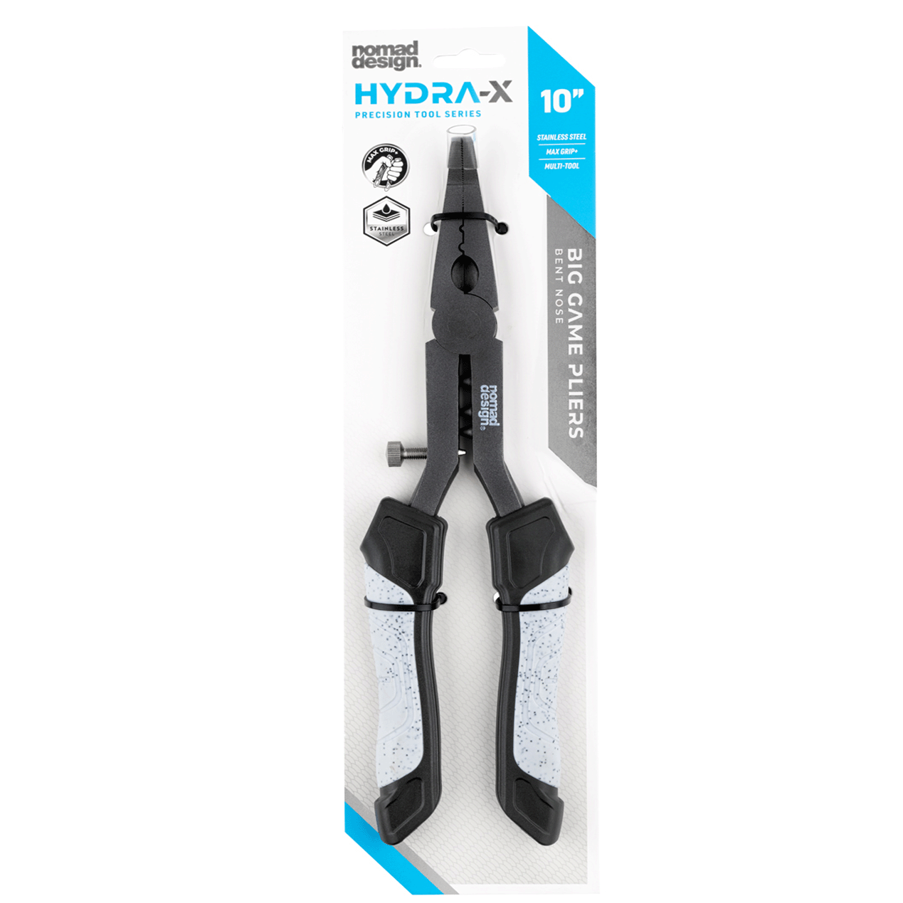 Nomad Hydra-X 10" Big Game Bent Nose Pliers Stainless - Dogfish Tackle & Marine