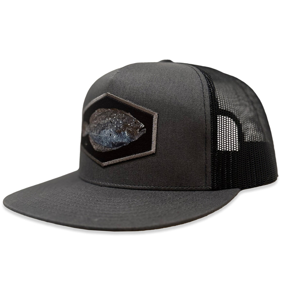 Salinity Flounder Gyotaku Patch Hat