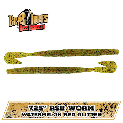 Bass assassin rbs worm 7.25in 8ct bag - Dogfish Tackle & Marine