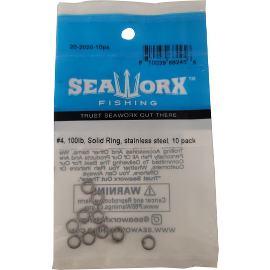 Seaworx stainless steel solid ring 10pk - Dogfish Tackle & Marine