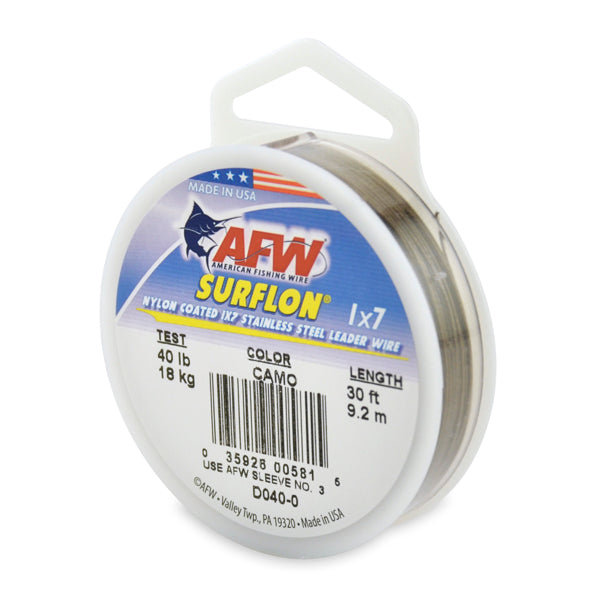 AFW surflon 1x7 nylon coated cable 30ft