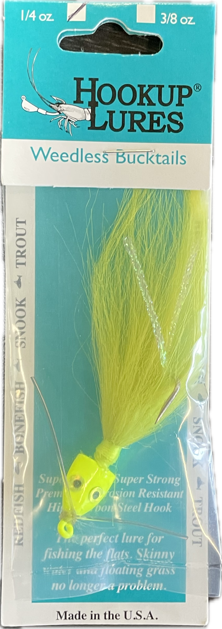 Hookup Lures 1/4 oz Weedless Bucktail - Dogfish Tackle & Marine