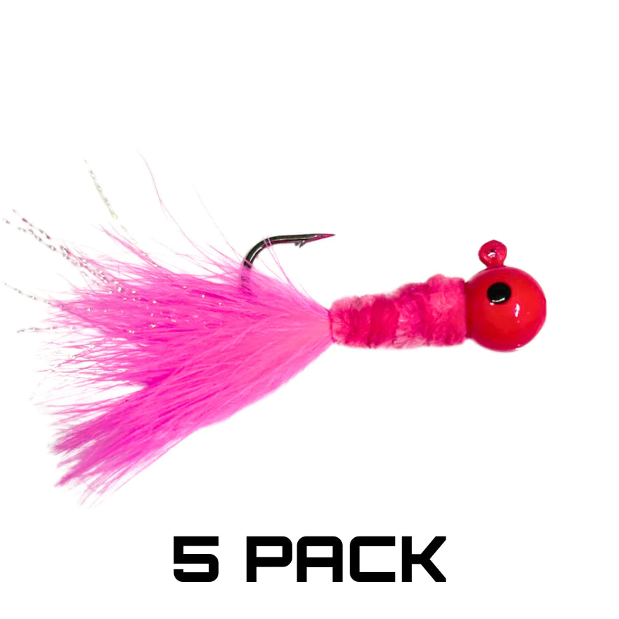 crappie fish lure JYG Pro 1/8oz Crappie Jig White