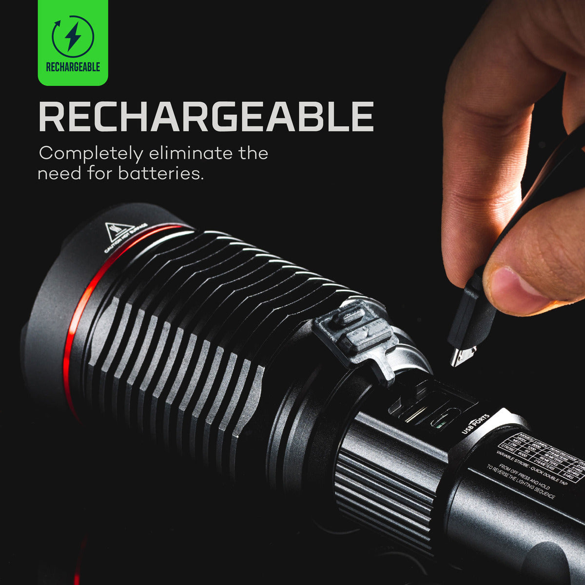 6000 lumen rechargeable flashlight Nebo Redline 6K Flashlight