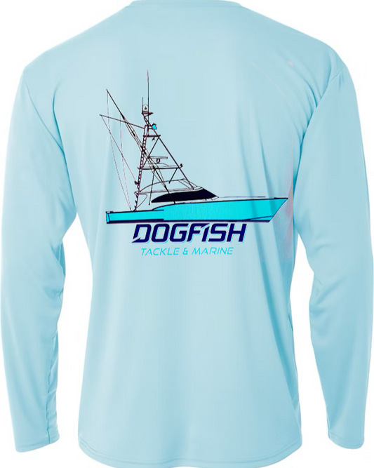 Dogfish Long Sleeve Microfiber Sport Fish Logo - Dogfish Tackle & Marine