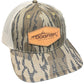 Dogfish Leather Tarpon Patch Premium Trucker Hat - Dogfish Tackle & Marine