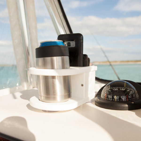 Trimmed Out Single Cup Holder with Box - Dogfish Tackle & Marine