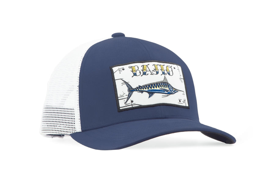 Bajio Black Marlin Patch Trucker Hat - Dogfish Tackle & Marine