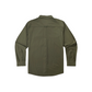Back view of the olive green Dogfish Tackle & Marine Marsh Wear Big Pine field shirt with shoulder overlay detail.