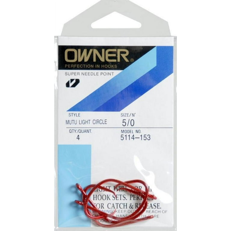 Owner Red Mutu light Hook - Dogfish Tackle & Marine