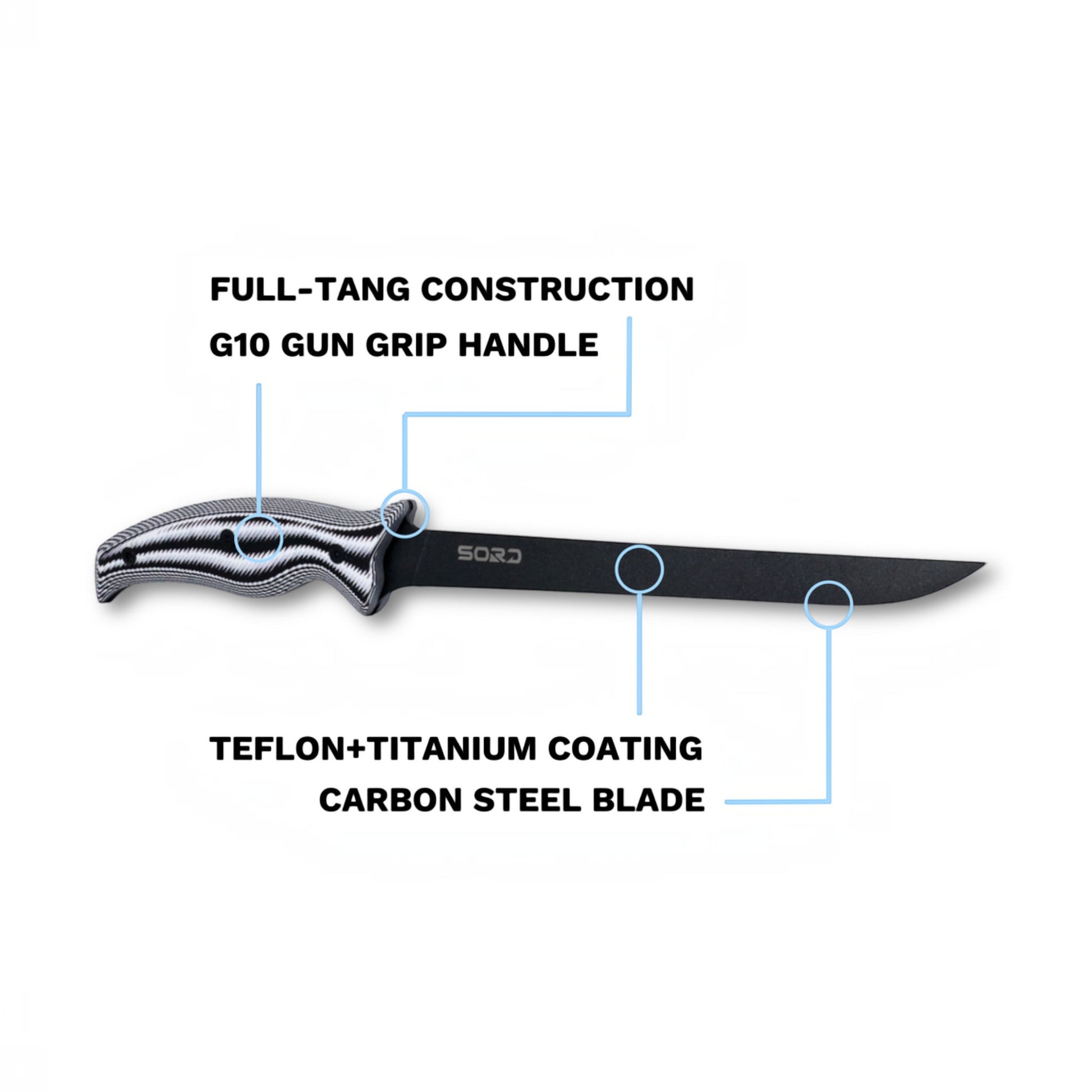 SORD Fishing Products 8in Fillet Knife - Super Flex - Dogfish Tackle & Marine