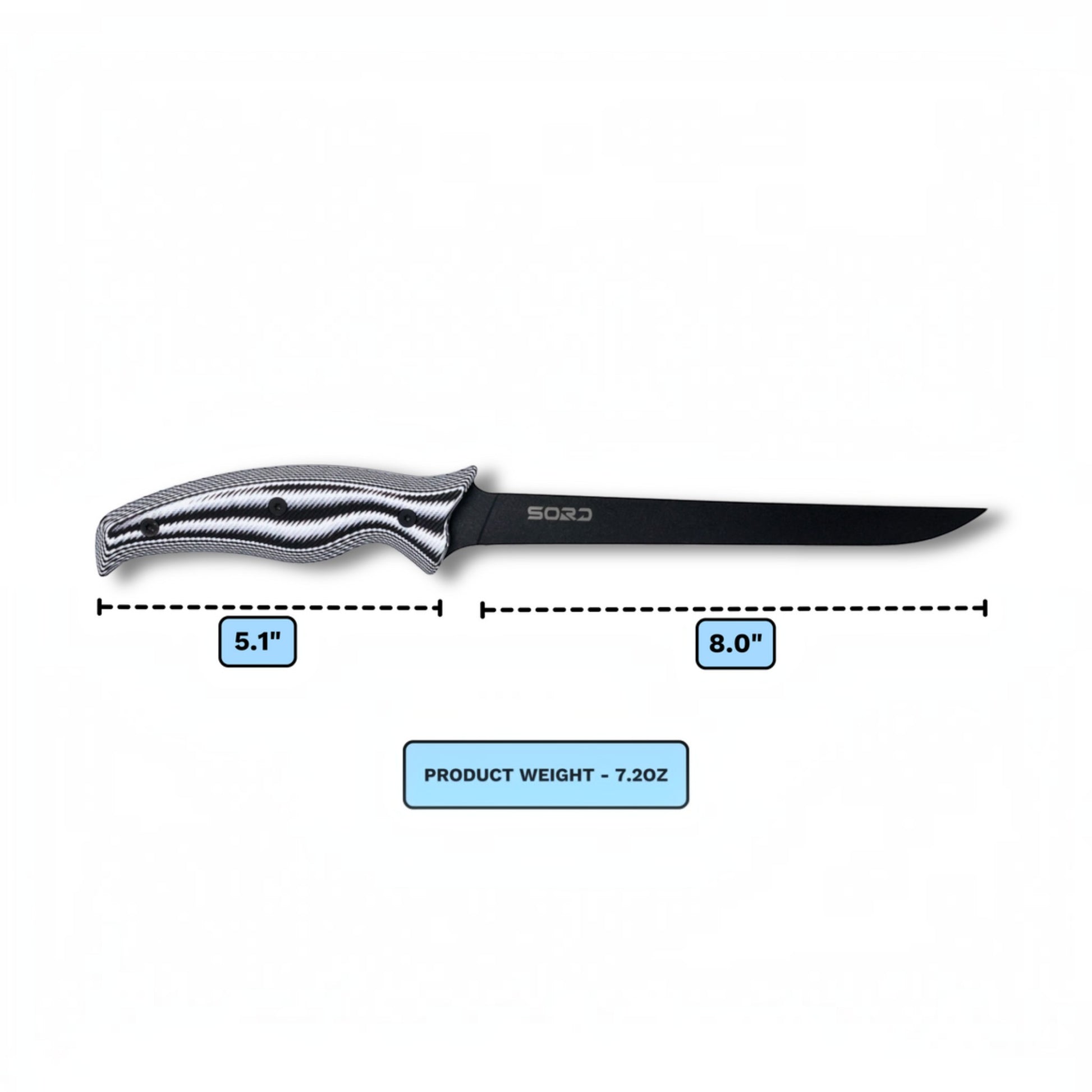 SORD Fishing Products 8in Fillet Knife - Super Flex - Dogfish Tackle & Marine