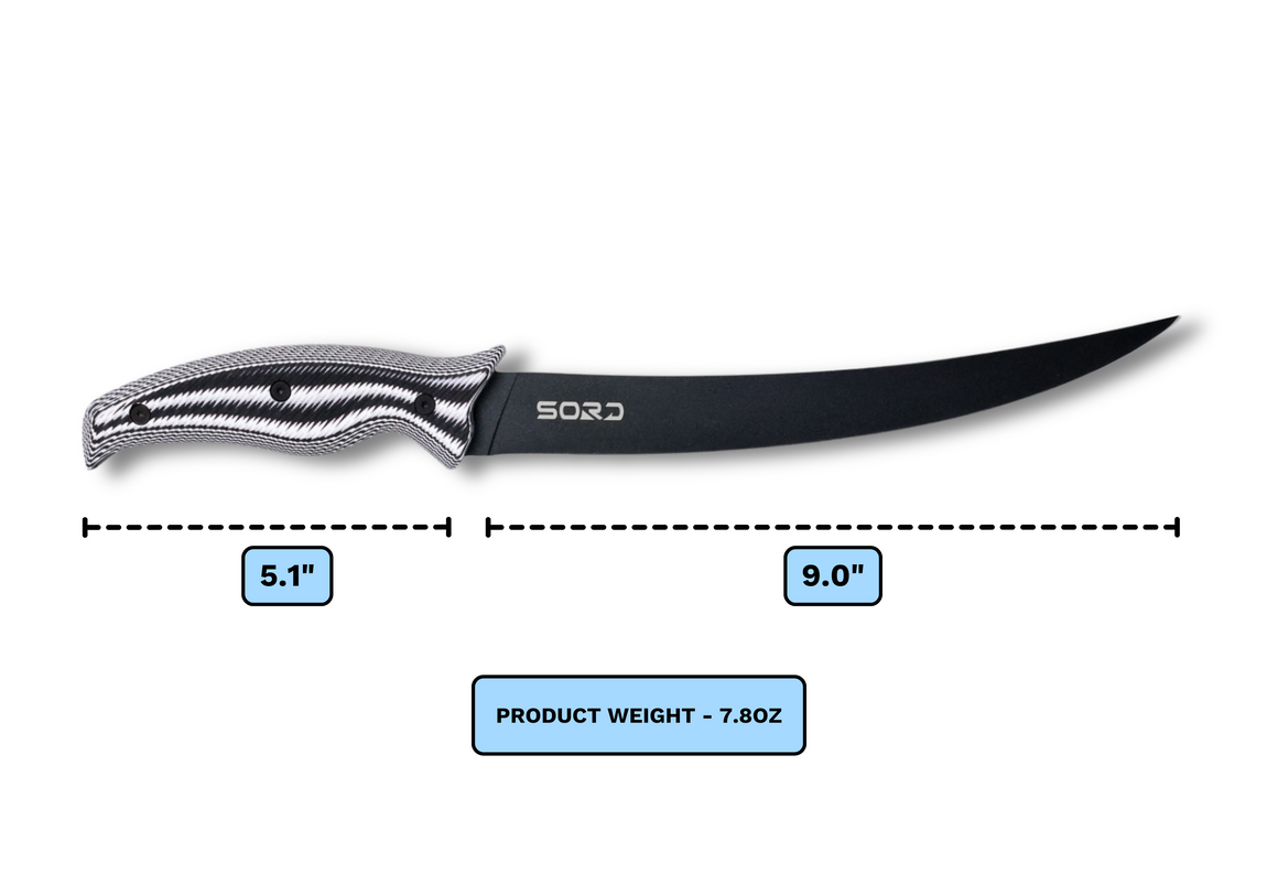 Sord 9in Fillet Knife - Medium Flex - Dogfish Tackle & Marine