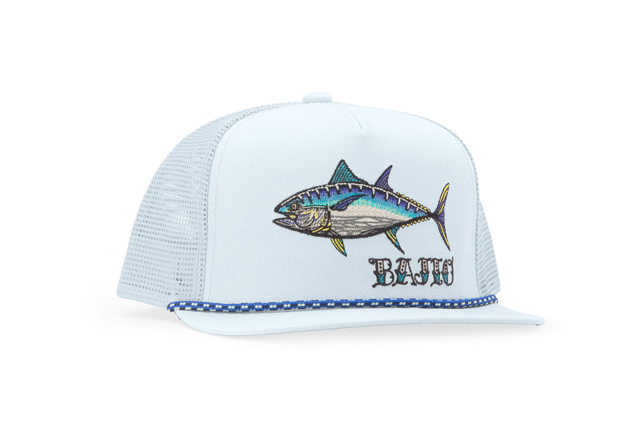 Bajio Bluefin Tuna - Flat Brim Twill Trucker Hat - Dogfish Tackle & Marine