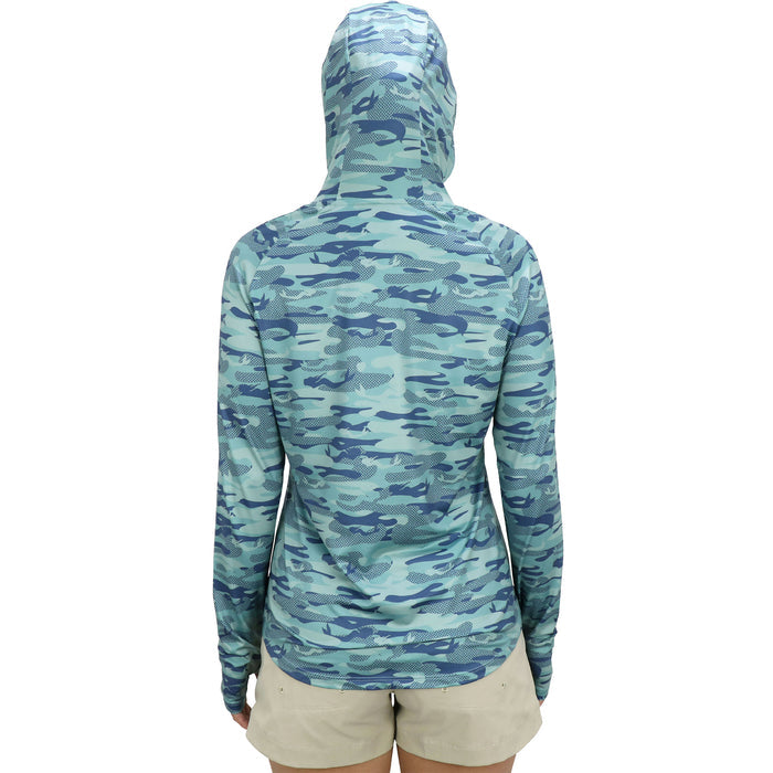 Aftco Womens Tactical Camo Hooded LS Performance Shirt - Dogfish Tackle & Marine