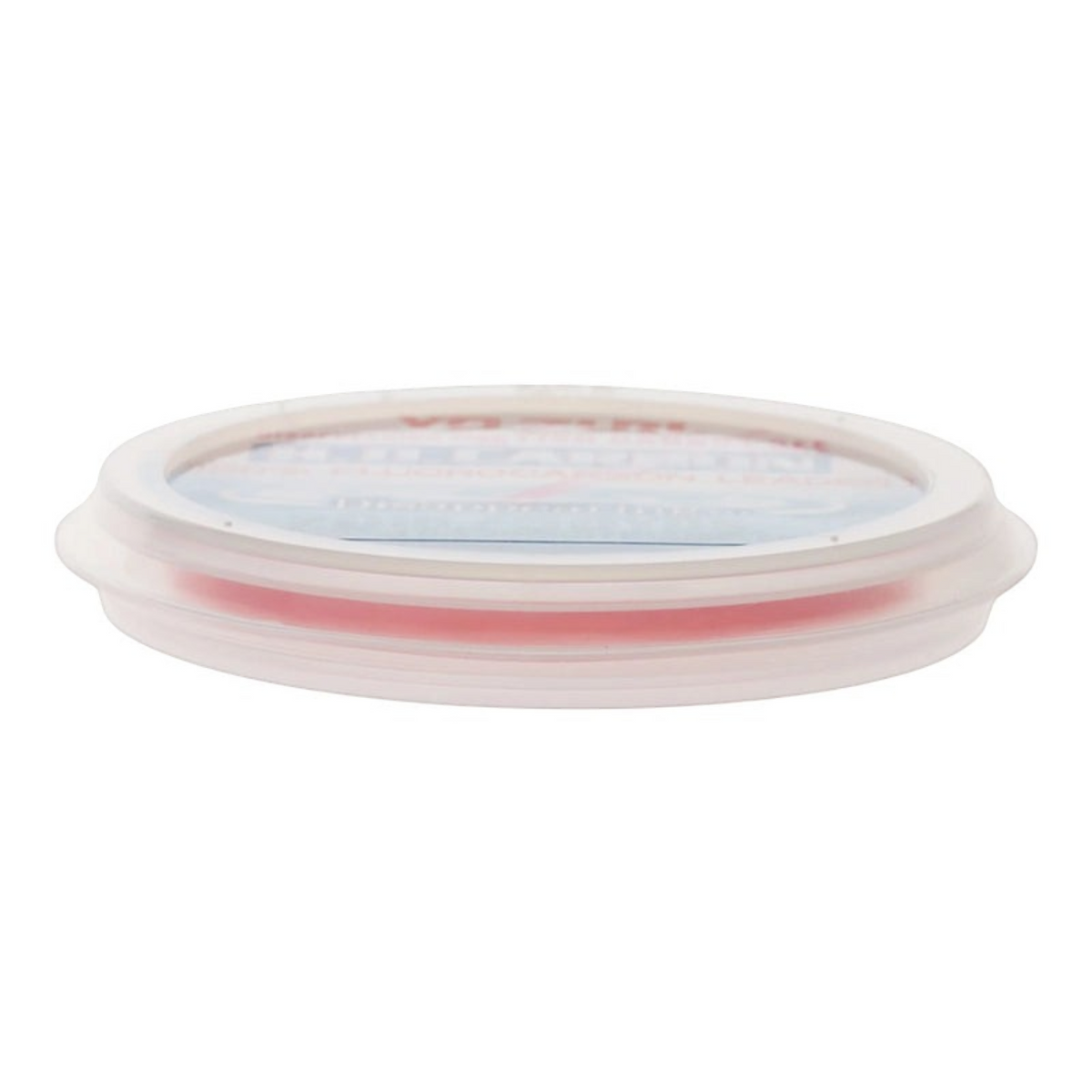 Dogfish Tackle & Marine Yo-Zuri H.D. Carbon pink fluorocarbon fishing leader spool viewed from the side.