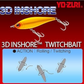 Dogfish Tackle & Marine Yo-Zuri 3D Inshore slow sinking twitch bait in yellow with treble hooks and prism finish