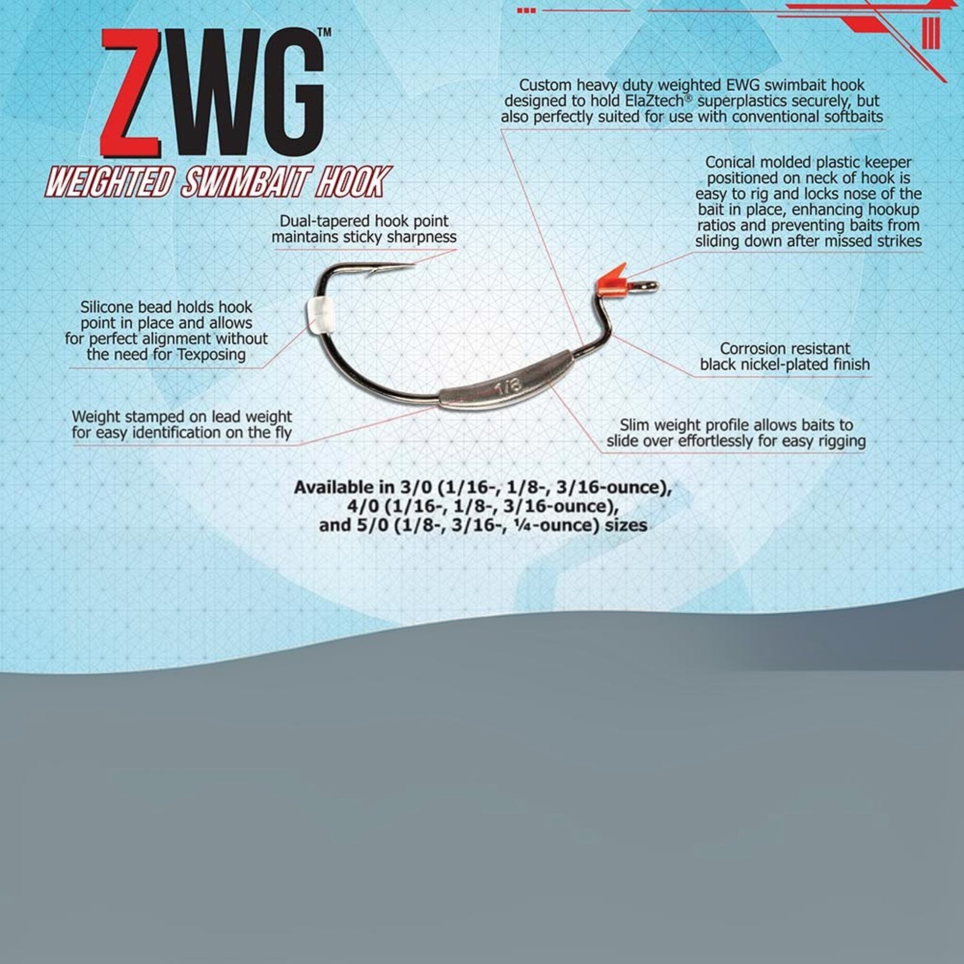 Z-man ZWG Weighted Swimbait Hook - Dogfish Tackle & Marine