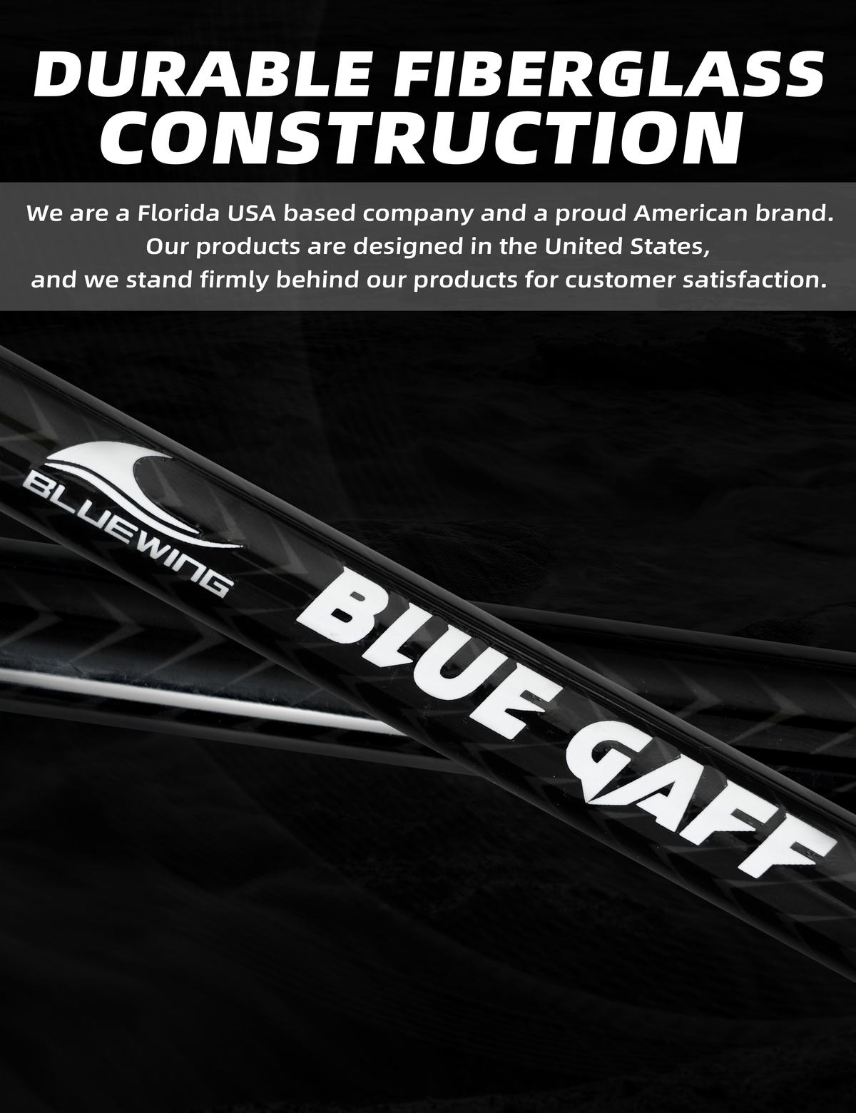 Blue Wing Fiberglass Gaff