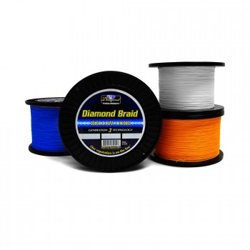 hollow core braided fishing line Diamond Generation 3 Braid Blue / 800lb Size:HWA-S-902MHB 9'0