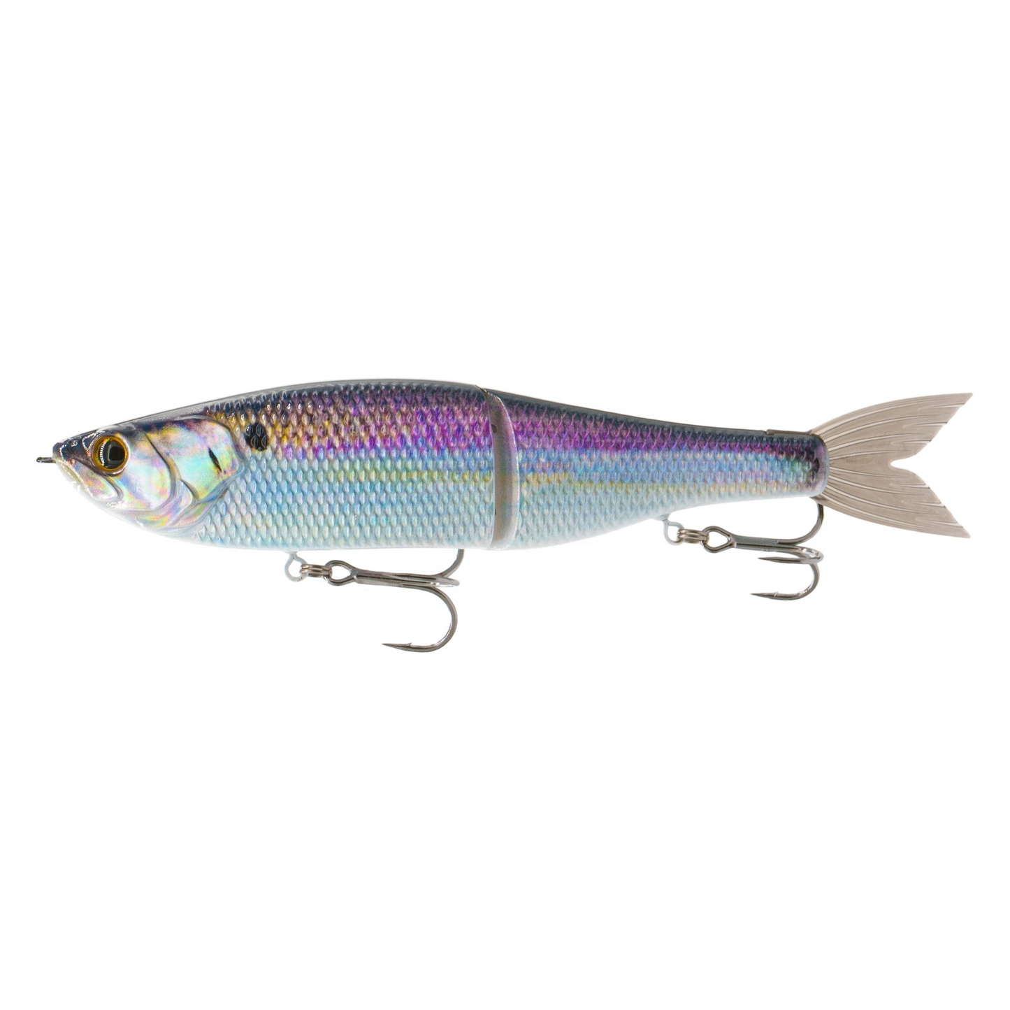 Dogfish Tackle & Marine 6th Sense The Draw 6.5 glide bait in a realistic iridescent baitfish pattern