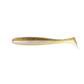 Dogfish Tackle & Marine 6th Sense Divine 3.4in saltwater swimbait in a translucent green with red and gold glitter.