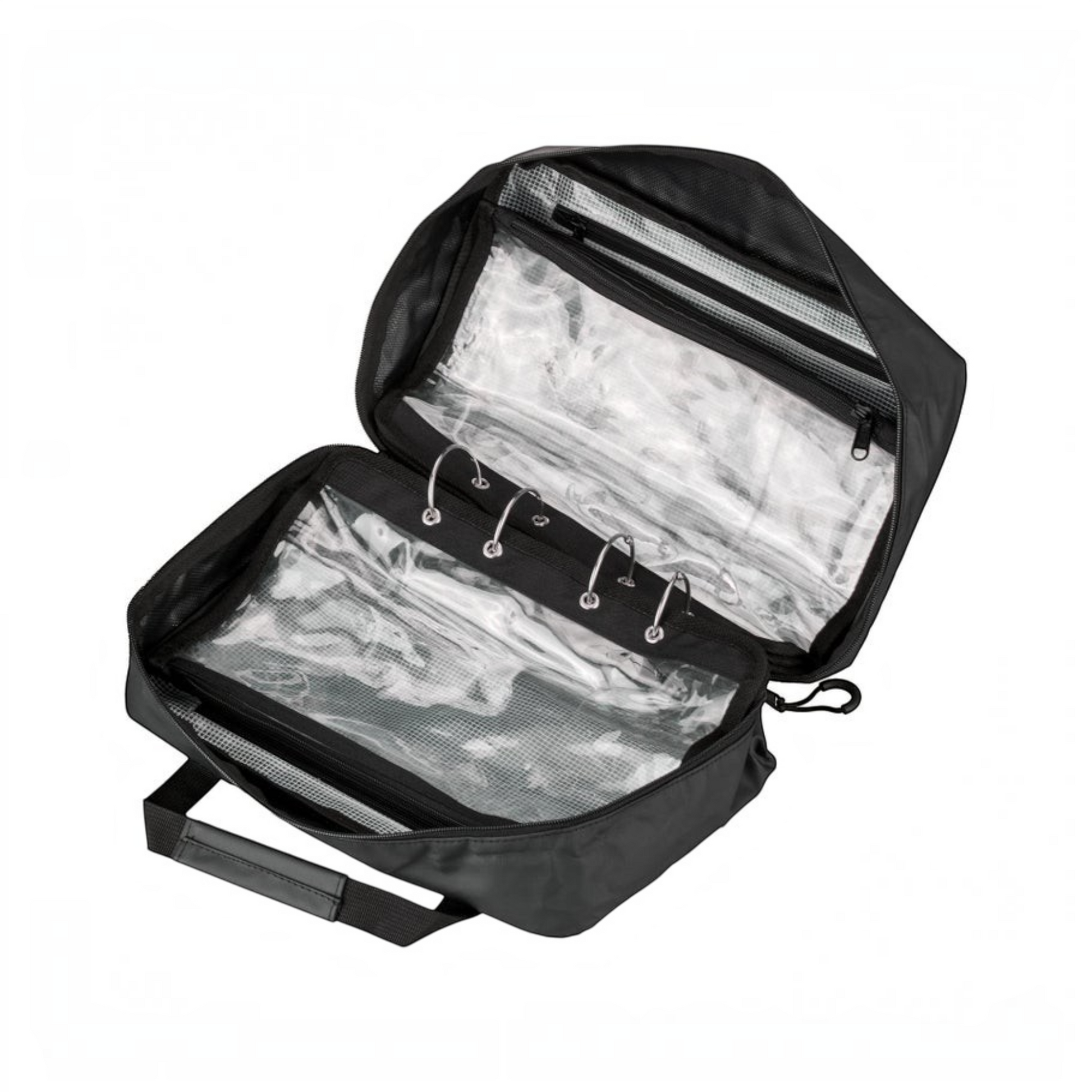 Dogfish Tackle & Marine 6th Sense Bait Binder with clear internal storage sleeves and a black water-resistant exterior.