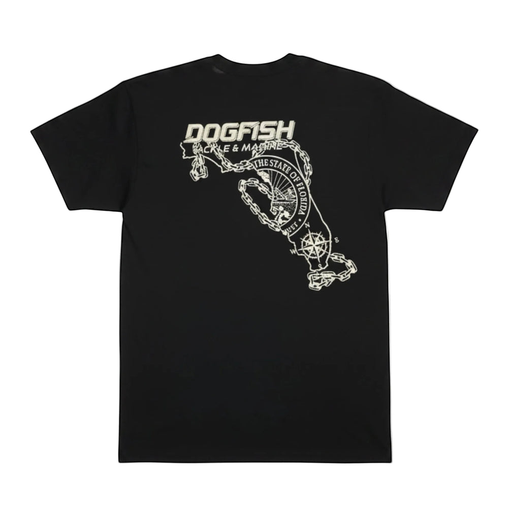 Dogfish Short Sleeve T-Shirt Florida Unchained Logo