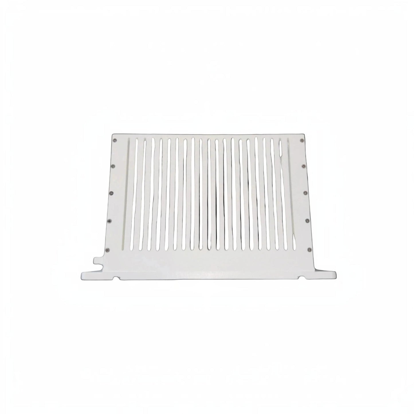 Dogfish Tackle & Marine white King Starboard chum cutter with vertical slots and knife holder, designed for 5-gallon buckets.