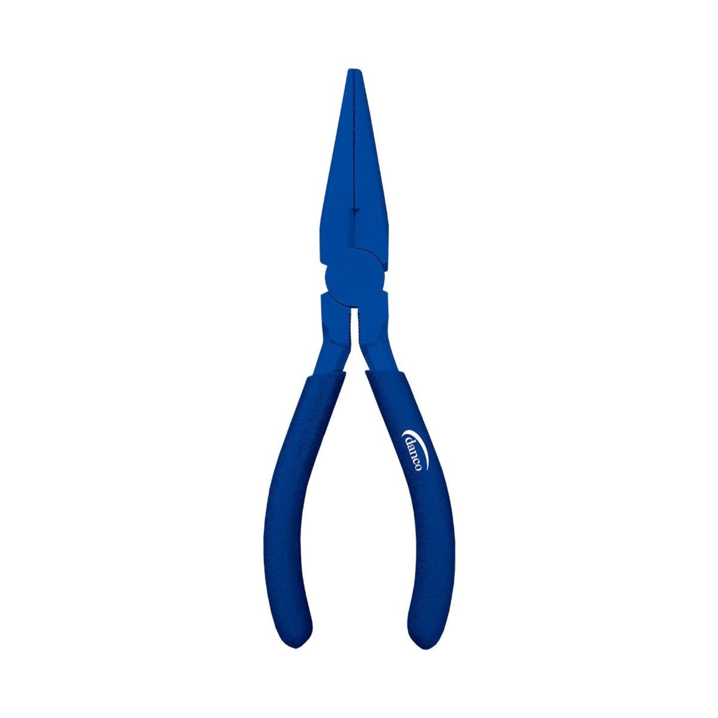 Dogfish Tackle & Marine Danco 6 inch blue carbon steel needle nose fishing pliers with slip-resistant PVC handles