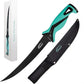 Dogfish Tackle & Marine 9-inch Danco Pro Series flex fillet knife with black stainless steel blade and teal grip