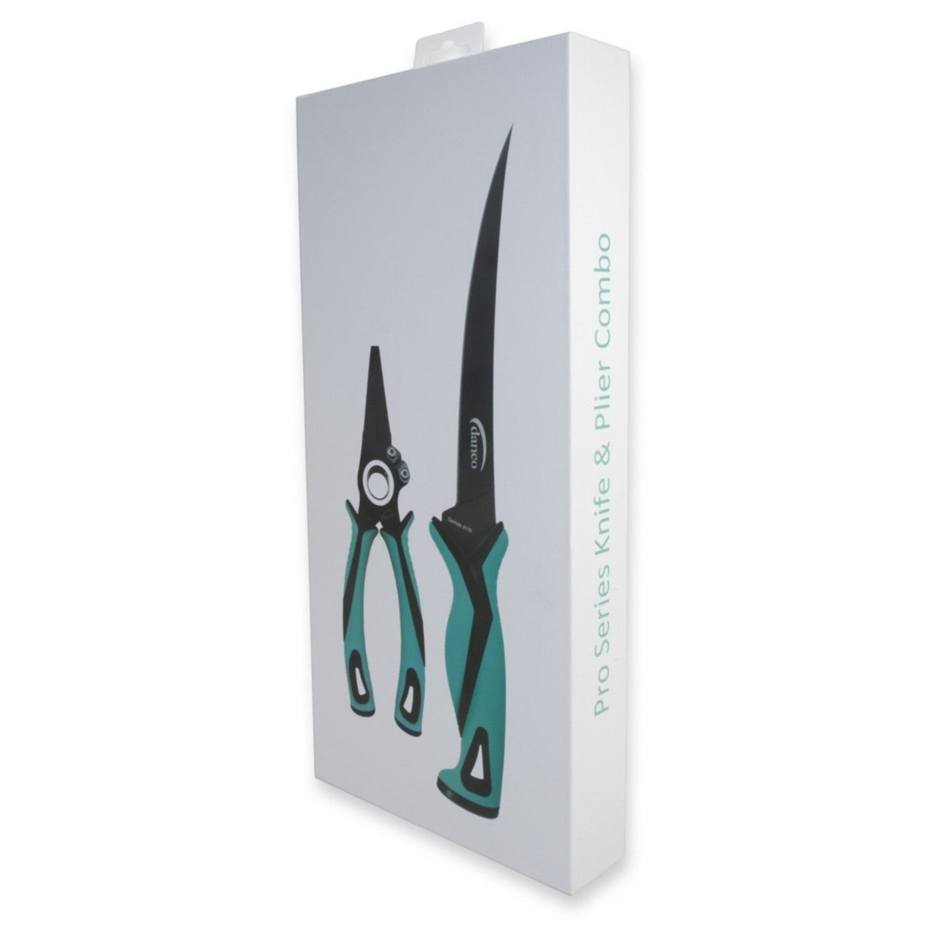 Dogfish Tackle & Marine Danco Pro Series fillet knife and fishing pliers combo set in retail packaging