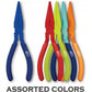 Dogfish Tackle & Marine Danco 6 inch carbon steel needle nose fishing pliers in five assorted bright colors