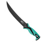 Dogfish Tackle & Marine Danco 9-inch Pro Series Stout fillet knife with black Teflon blade and teal ergonomic handle