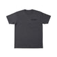 Dogfish Tackle & Marine dark grey poly cotton jersey short sleeve t-shirt with octopus logo on chest.