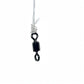 Dogfish Tackle & Marine black nickel crane swivel on fluorocarbon leader, 30lb test, 4/0 hook size