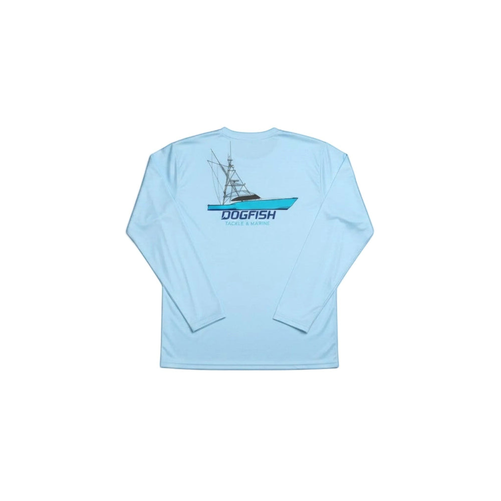 Dogfish Long Sleeve Microfiber Sport Fish Logo