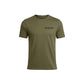 Dogfish Tackle & Marine olive green heather short sleeve t-shirt with chest logo. Poly cotton blend.