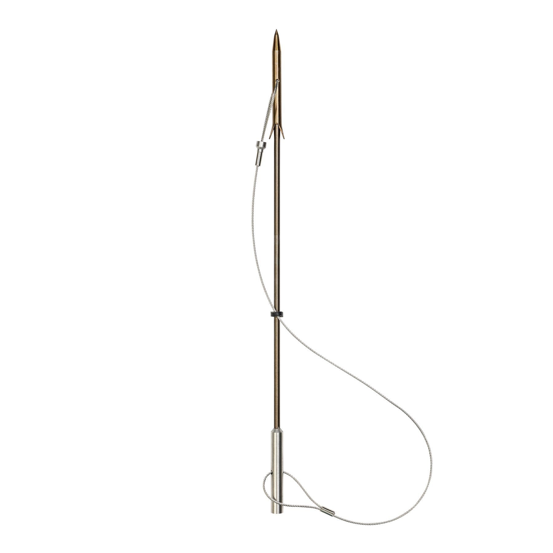 Dogfish Tackle & Marine 14in pole spear slip tip with heat-treated 17-4 stainless steel construction and razor sharp barbs.
