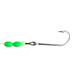 Dogfish Tackle & Marine pre-rigged trolling hook with bright green beads and stainless steel Oshaunessy hook