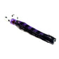 Dogfish Tackle & Marine purple and black glitter chugger trolling lure with stainless steel hook and monofilament