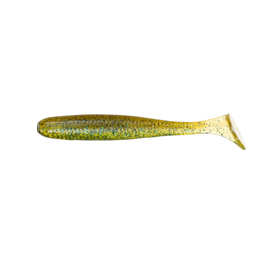 Dogfish Tackle & Marine 6th Sense Divine 3.4in saltwater swimbait in a chartreuse and green glitter finish
